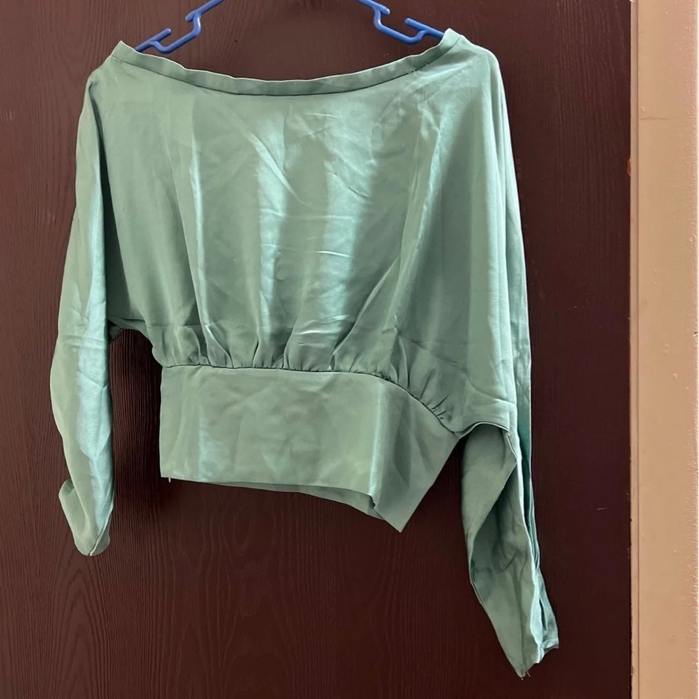 Cropped off the shoulder blouse